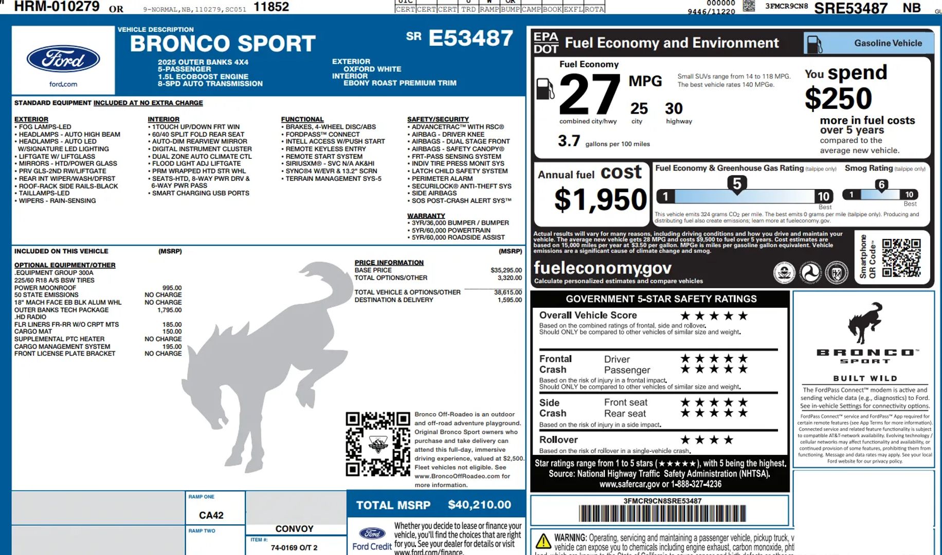 ford bronco sport 2025 3FMCR9CN8SRE53487 image ford bronco sport 2025 3FMCR9CN8SRE53487 image